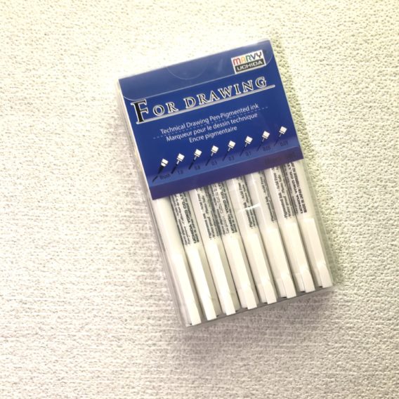 Fineliner For Drawing Pen 8er Set schwarz